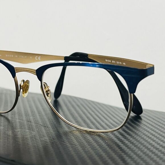 Ray Ban RX 6346-2872 Gold with Royal Blue Eyeglasses Frames Only Discontinued - Picture 5 of 13